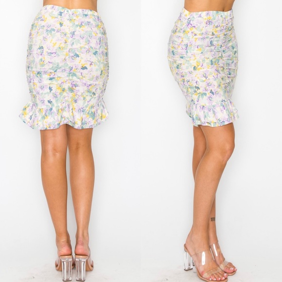 🆕Two piece floral print top and skirt set - Picture 6 of 8